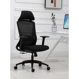 Ergonomic Office Chair Computer Chair Mesh Curved Headrest High Back Black