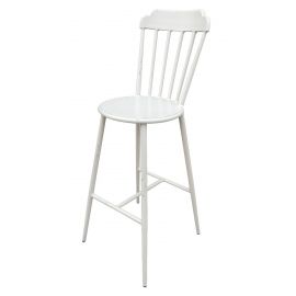 Aluminium Indoor Outdoor Windsor Bar Chair Stool Rustic Cafe Furniture White