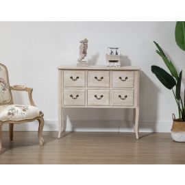 French Provincial French Country Wash White Sideboard