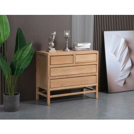 Wood Side Table Storage Cabinet with 4 Drawers