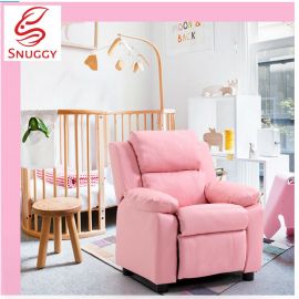 Kids Recliner Sofa Pink Waterproof PU