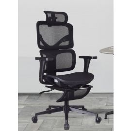 Ergonomic Executive High Mesh Back Office Chair Headrest Footrest Joyrest