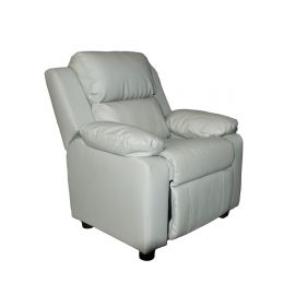 Kids PU Recliner Sofa Grey