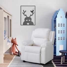 Kids PU Recliner Sofa Ivory