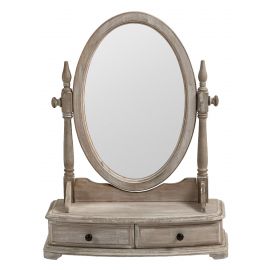 Wash white dressing unit with mirror