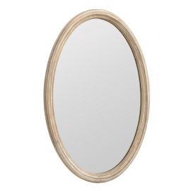 Wash white oval mirror