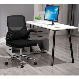 Collapsible Ergonomic Office Chair Computer Chair Mesh Back Black