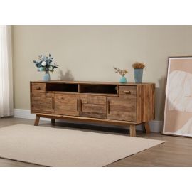 TV Unit Table Recycled Timber with Drawers