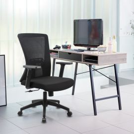 Black Ergonomic Office Chair Black Mesh Back Rest with Lumbar Support