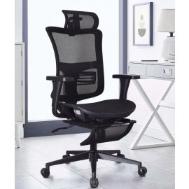 Executive Ergonomic High Mesh Back Office Chair Headrest Footrest Joyrest