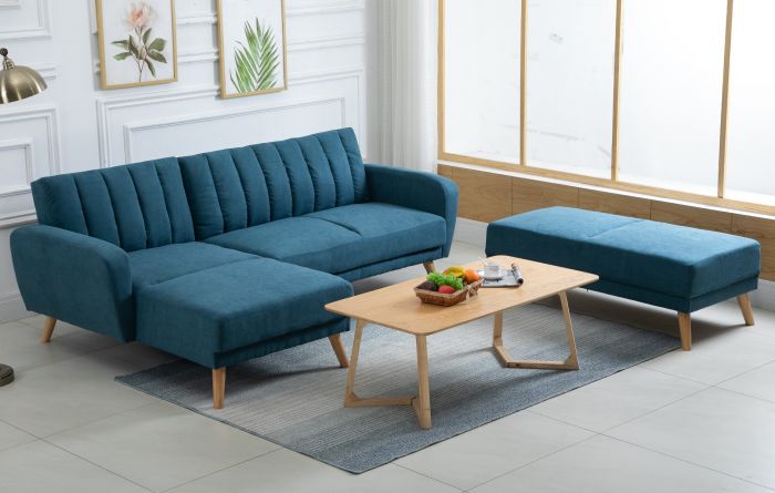 L Shape 5 Seater Sofa Bed Lounge Suite
